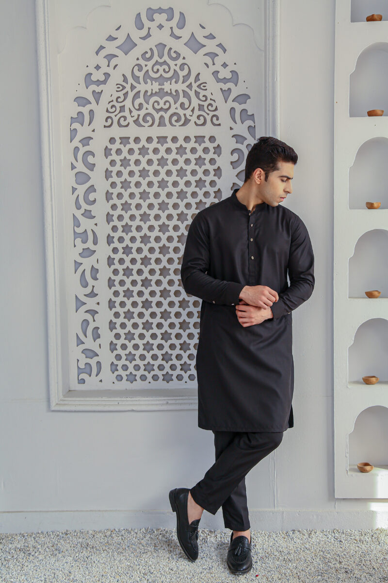 Black Kurta Pajama - Image 2