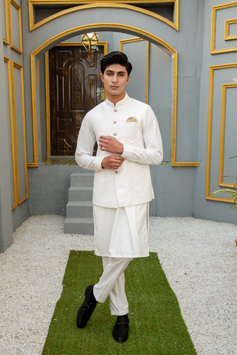 Off White Waistcoat - Image 3