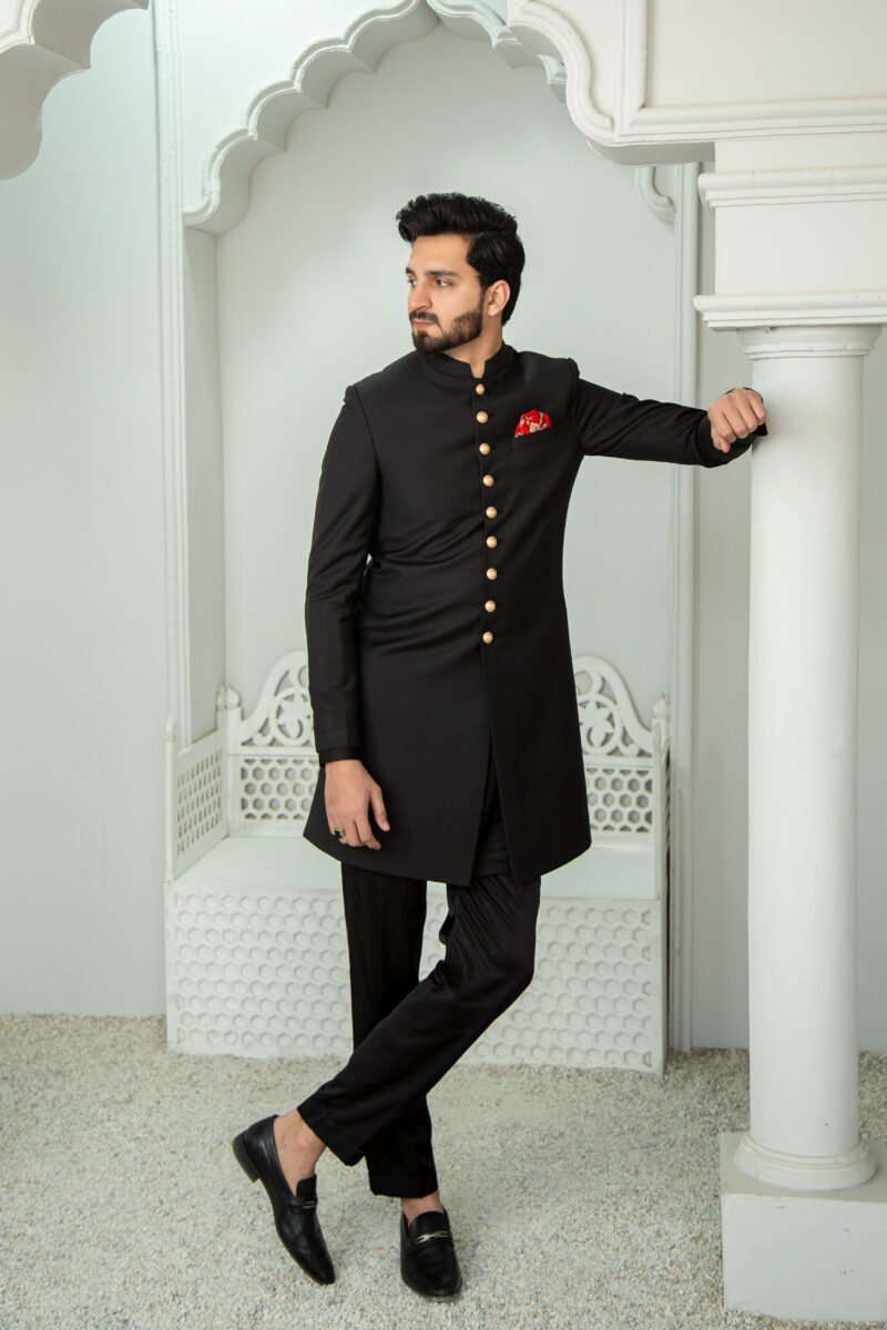 Black Sherwani - Image 6