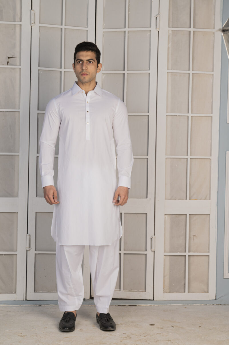 White Cotton Shalwar Kameez